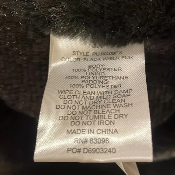 NWT Ci Sono faux leather and fur bomber woman’s jacket - Picture 12 of 14